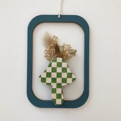 Checkered Framed Square Mushroom