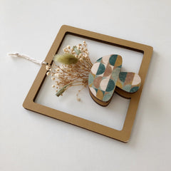 Groovy Framed Square Mushroom