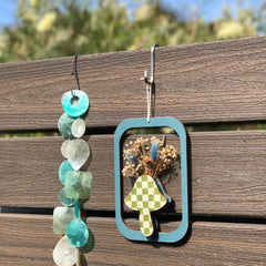 Checkered Framed Tall Mushroom