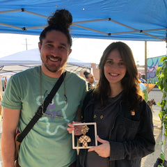 Petals Framed Square Mushroom