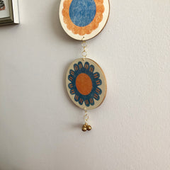 Happy Hanging Modern Mobile - Blooms (Blue, Orange, Green)