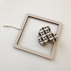 Petals Framed Square Mushroom