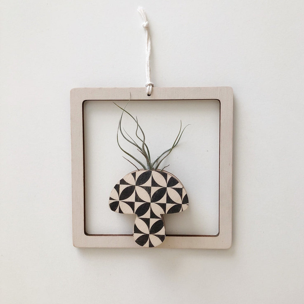 Petals Framed Square Mushroom