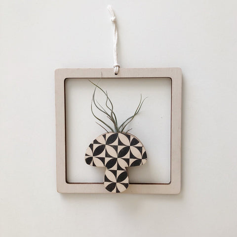 Petals Framed Square Mushroom