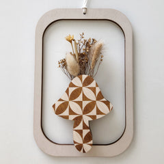 Petals Framed Square Mushroom