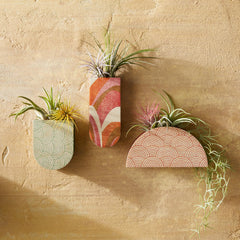 Abstract Skinny Pocket Wall Planter Vase