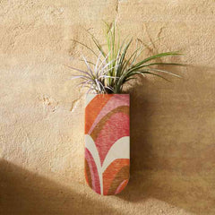 Abstract Skinny Pocket Wall Planter Vase