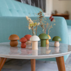 Mini Mushroom Vase - Bare Wood Base