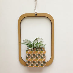 Framed Scallop Geometric Wall Vase