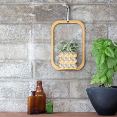 Framed Scallop Geometric Wall Vase