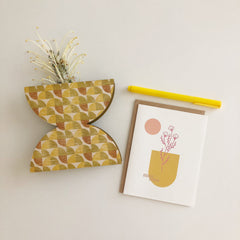 Double Dome Geometric Wall + Tabletop Vase Planter