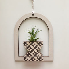 Framed Arch Double Dome Petals Wall Vase