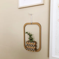 Framed Scallop Geometric Wall Vase