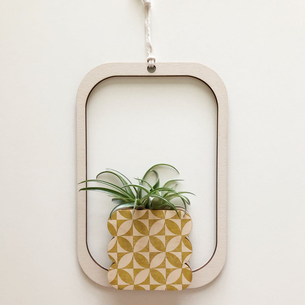 Framed Scallop Petals Wall Vase