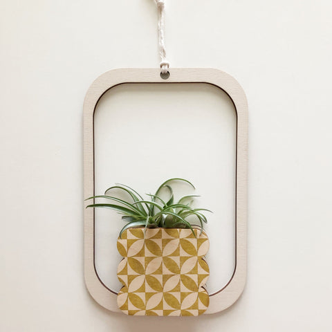 Framed Scallop Petals Wall Vase