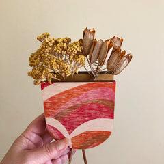 Abstract Pocket Wall Planter Vase