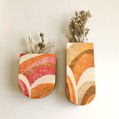 Abstract Skinny Pocket Wall Planter Vase
